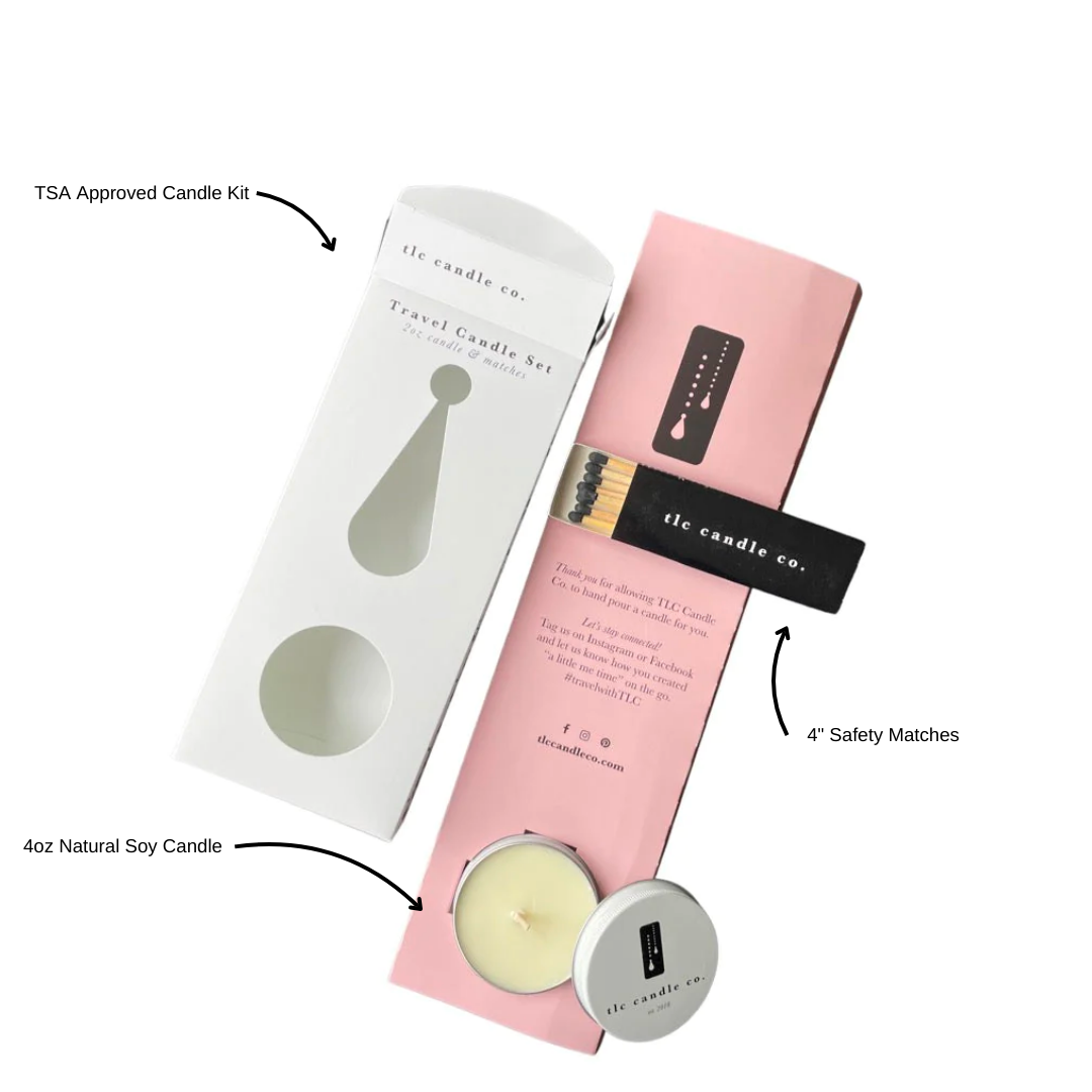 Travel Candle with Matches - Gatherings